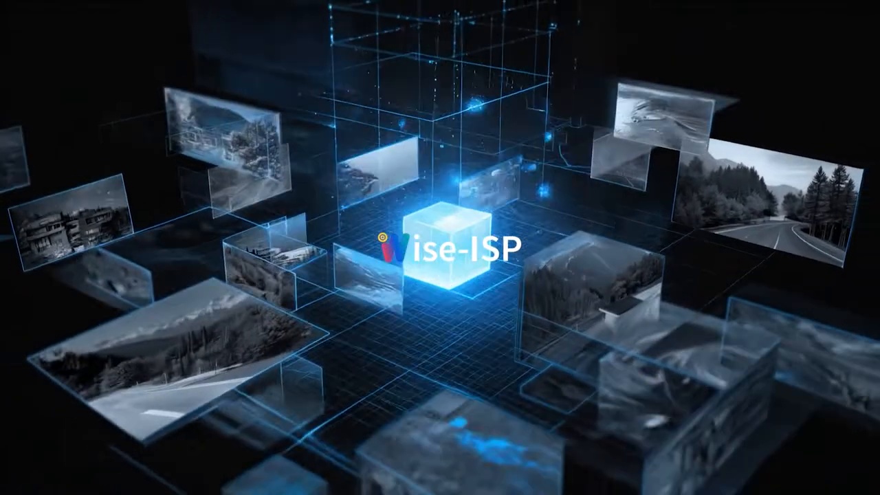 Grafische weergave van camerabeelden die door de Wise-ISP-processor worden verwerkt